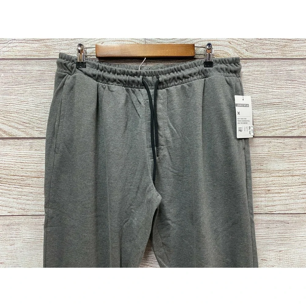 Hurley Lounge Pants Mens Size Small Grey French Terry Knit One & Only Pants New